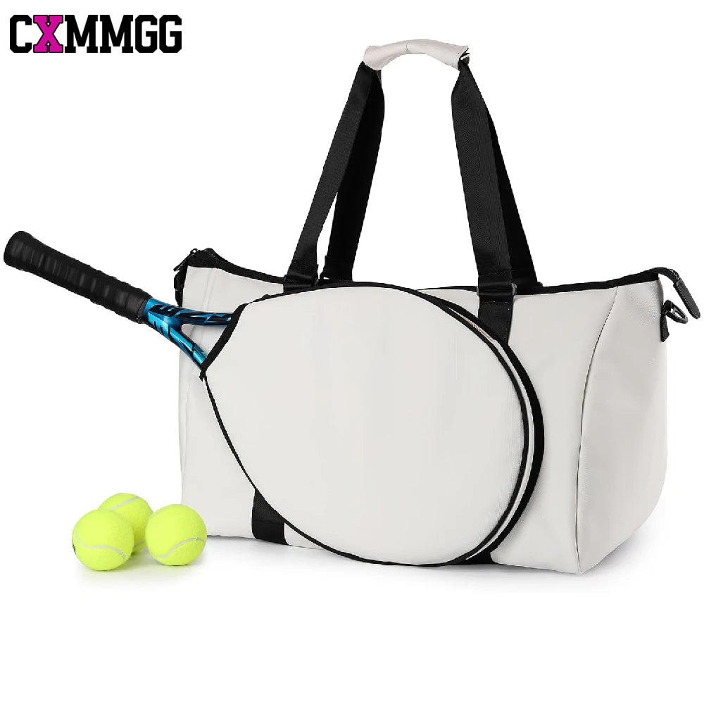 Tennis Bag with Racket Holder,Waterproof Sports Duffel Bag for Men Women,Portable Pickleball Paddle Bag for Gym,Travel,Badminton