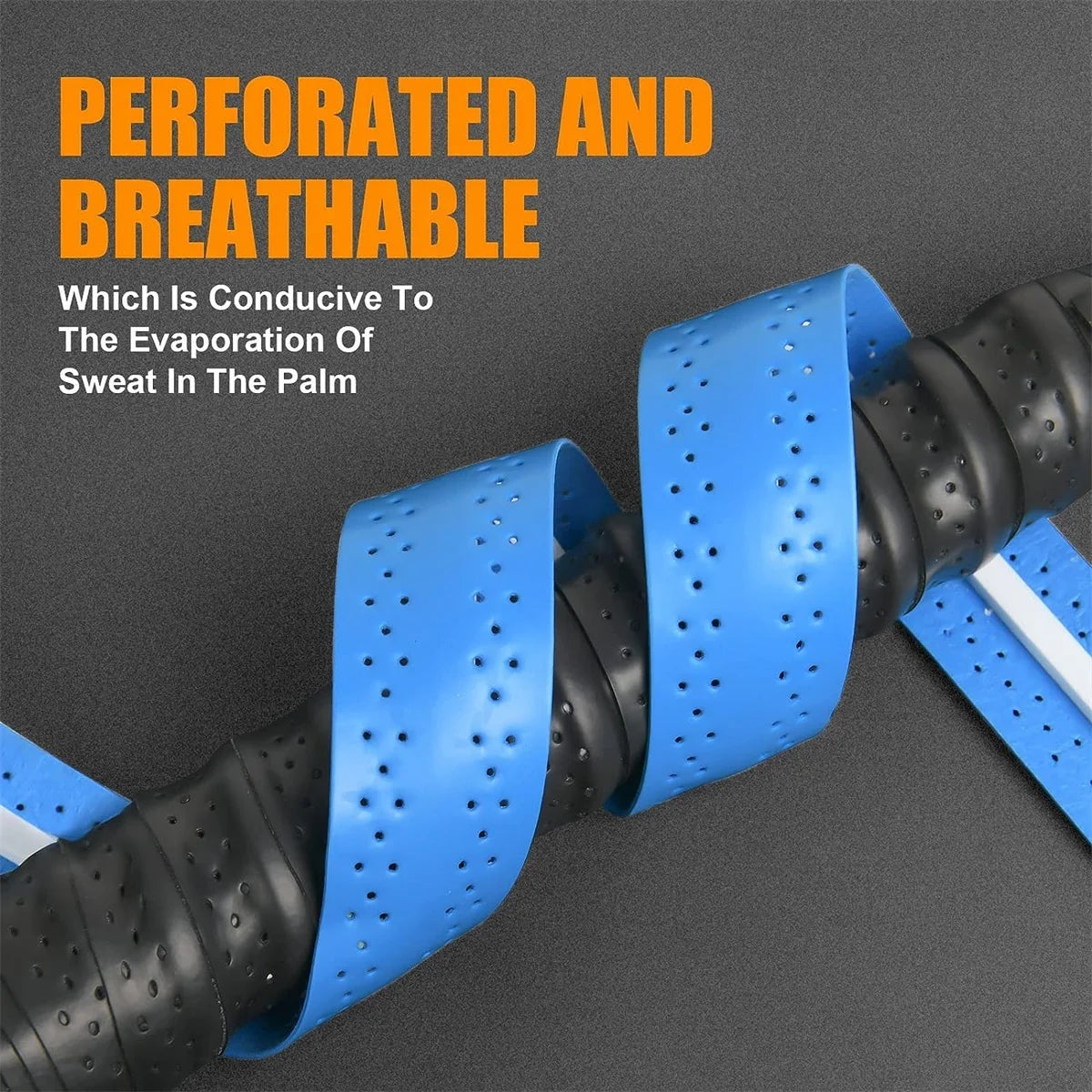6pcs New Racket Grip Anti Slip Perforated Super Absorbent Tennis Overgrip Badminton Overgrip Pickleball Overgrip