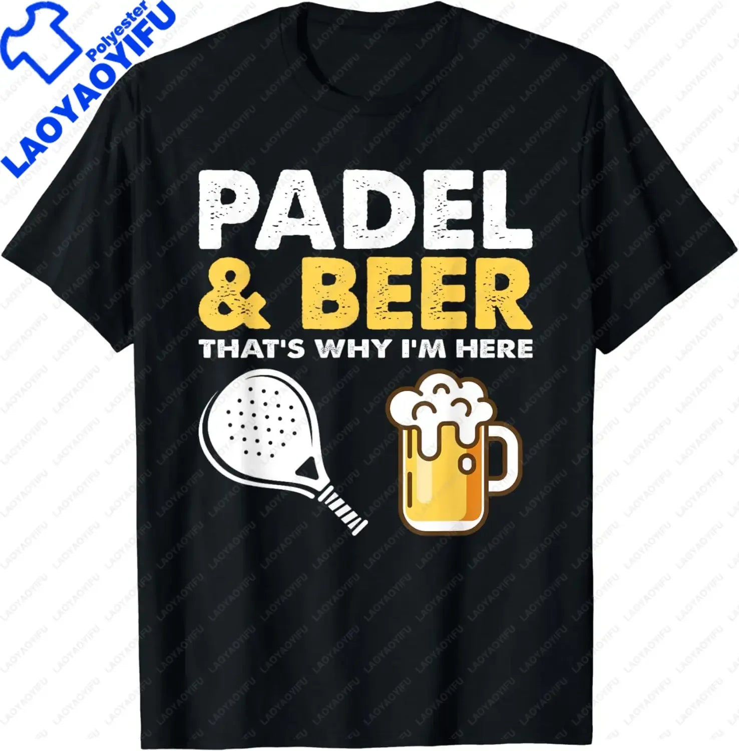 Funny Padel & Beer That'st Why I'm Here Padel Tennis Rackets T-Shirt  Men Clothing Tops Graphic T Shirts Camisas Ropa Hombre
