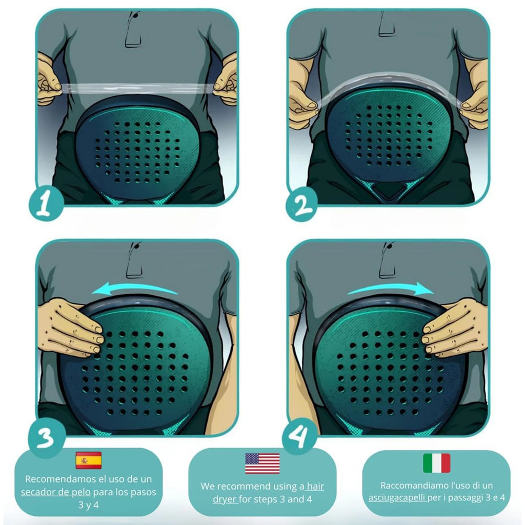 Padel Frame Protector,Padel Racket Protector (1/2/6Pack)Padel Accesories,Racket Protector,Easy to Replace-Dimensions 360 x 55 mm