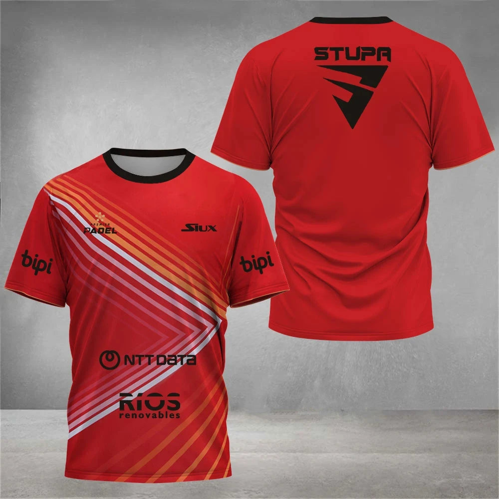 PADEL Wear Summer Quick Drying Short Sleeve Street Breathable Men's Top PADEL Sports T-shirt Breathable Short Sleeve Fitness Ser