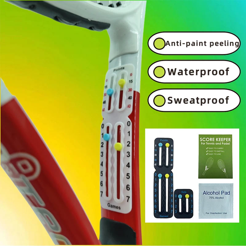 Original Small Score Board For Tennis Padel Racket Lightweight Patent Certified Anti-Paint Peeling Scorekeeper for Amateurs