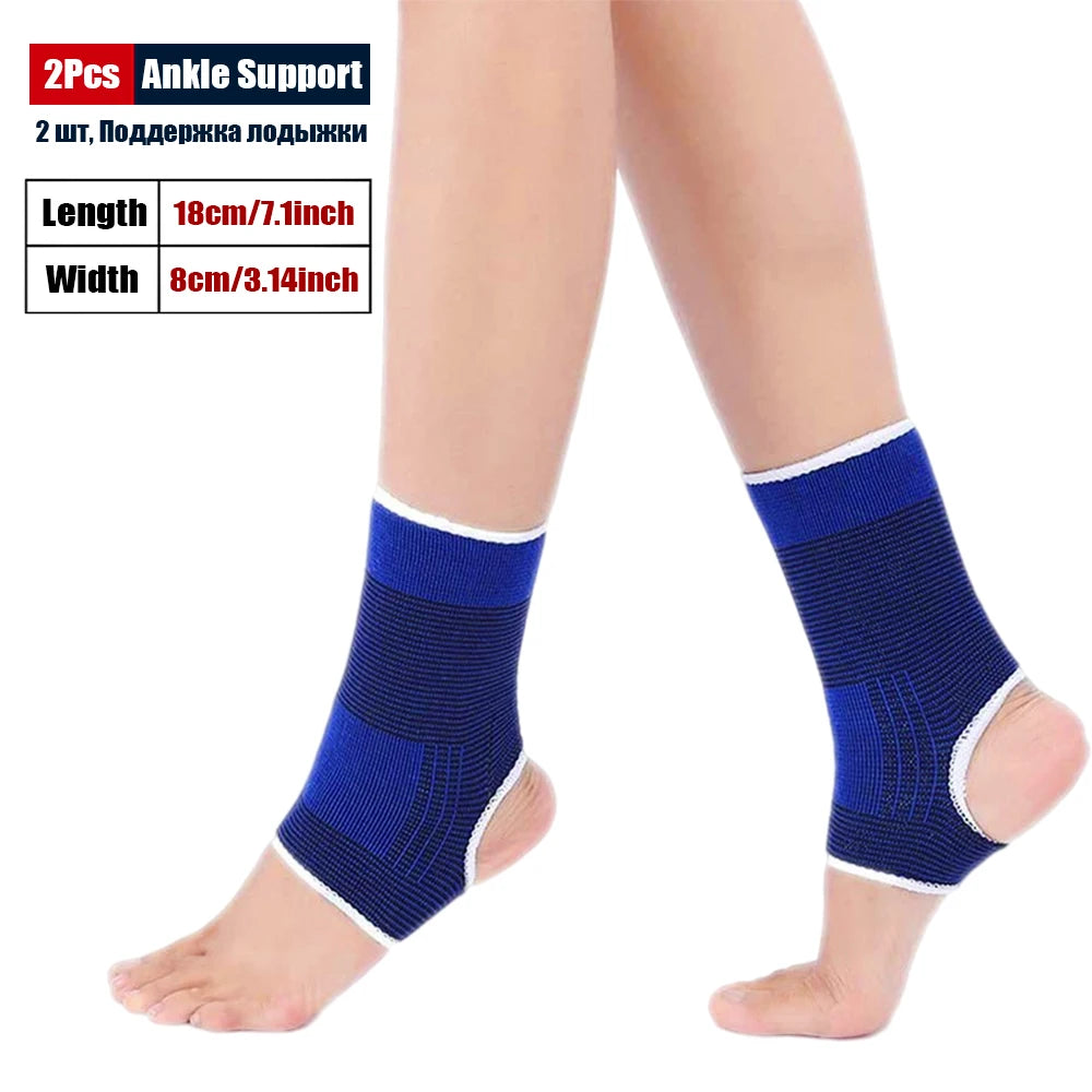 1Pair Sports Knee Brace Support Elastic Leg Compression Sleeve for Basketball Volleyball Running Walking Joint Pain Recovery