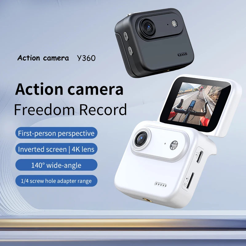 Câmara de Ação 4K com Ecrã Flip - Ideal para VLOG
