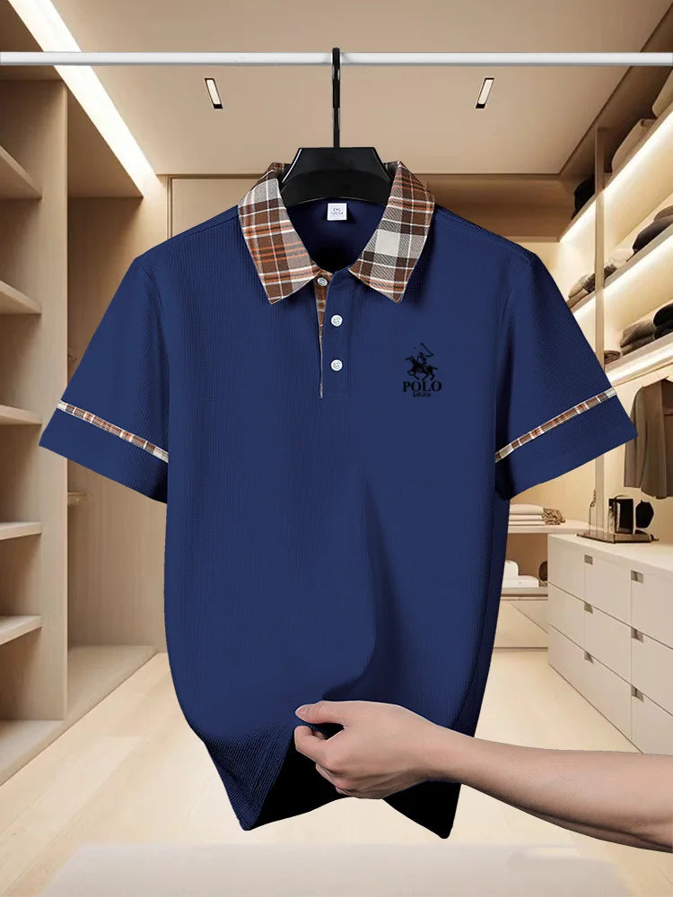 Men's Polo Shirt Golf Shirt Graphic Prints V Neck Outdoor Street Short Sleeves Print Clothing Sports Fashion Streetwear Designer