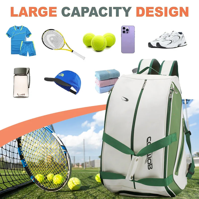 Mochila de Padel Grande Capacidade com Compartimento para Sapatilhas
