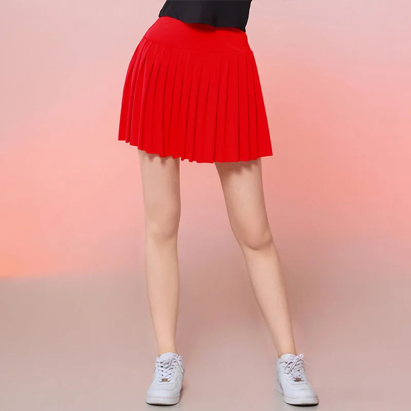 High-Waist Sporty  Skirt Women's Marathon Running Skirt Pants Quick-Dry Breathable Fitness Square Dancing Pleated Skirt