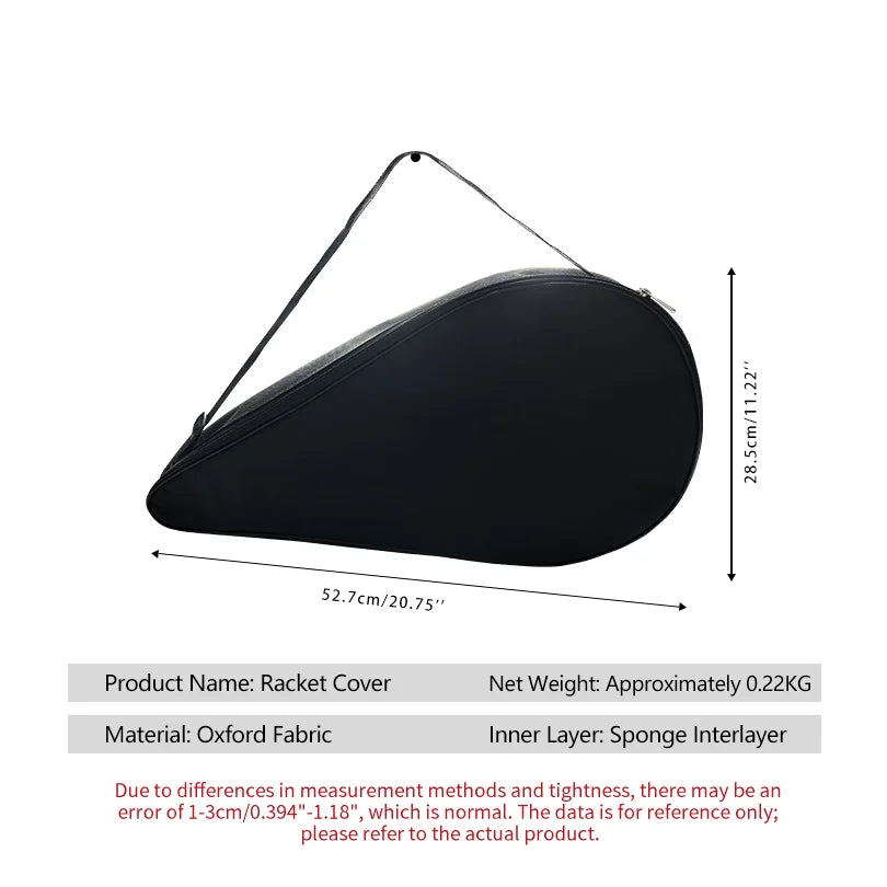 Padel Paddle Racket Bag Cover Waterproof Large Capacity Tennis Shoulder Bags Suit For Various Tennis Racket Carbon Fiber Racquet