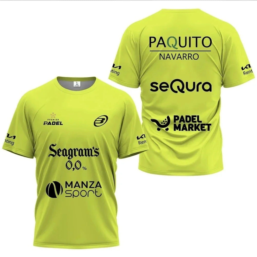 PAQUITO NAVARRO Padel Sports Jersey Short-sleeve Quick-dry Breathable Training T-shirt
