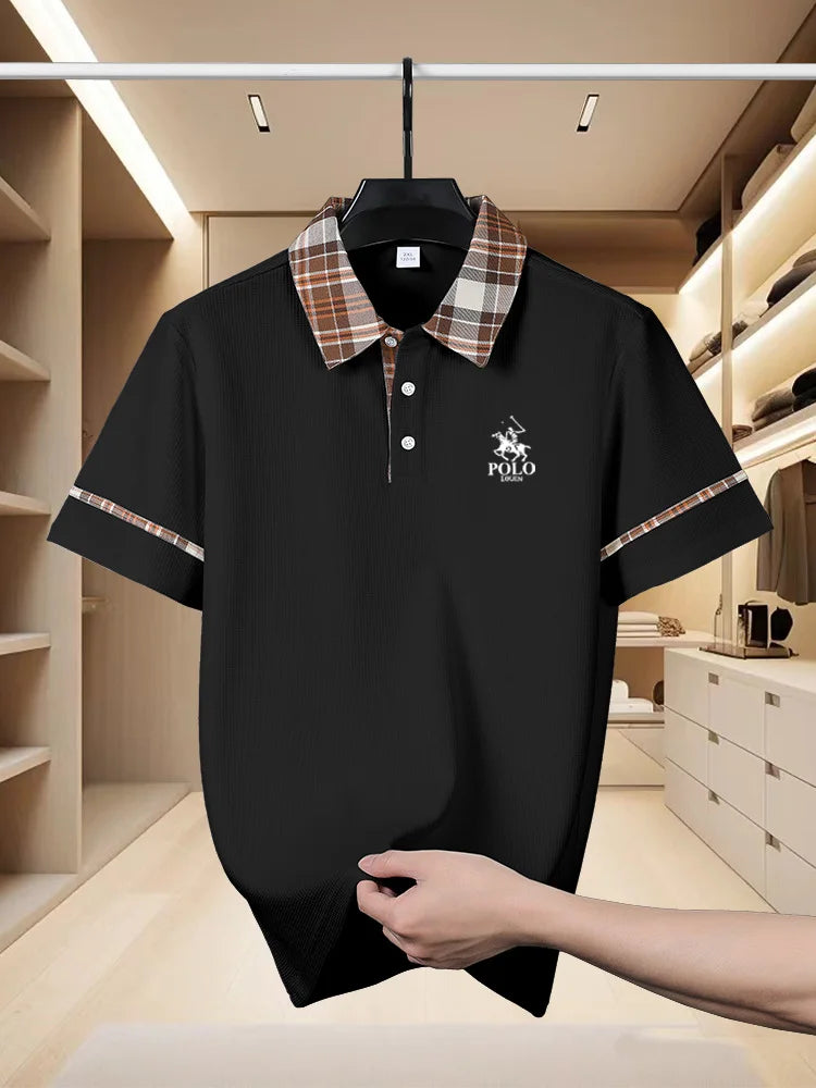 Men's Polo Shirt Golf Shirt Graphic Prints V Neck Outdoor Street Short Sleeves Print Clothing Sports Fashion Streetwear Designer