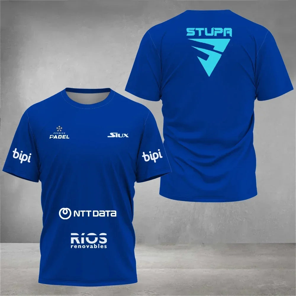 PADEL Wear - Men's Padel Sports T-Shirt, Short-Sleeve Quick-Dry Breathable T-Shirt, Fitness Series, Summer