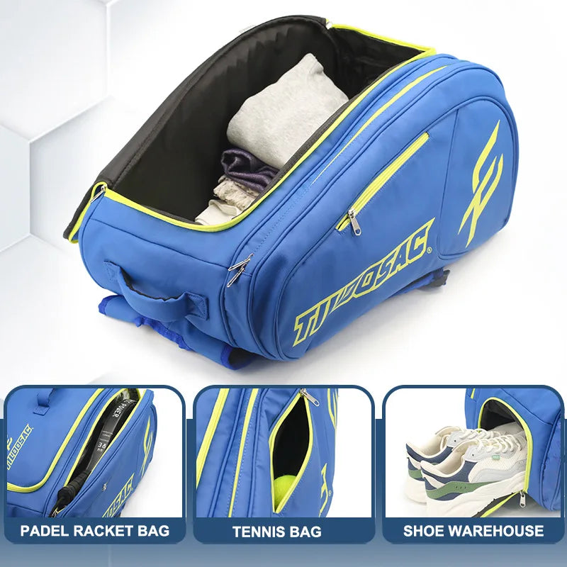 Padel Backpack Large Capacity Pickleball Padel Racquet Bag Professional Pickleball Padel Tennis Court Handbag Padel Equipment