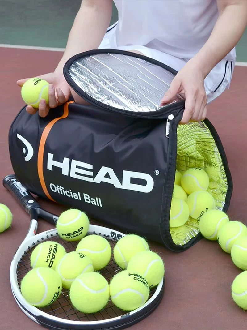 HEAD Tennis Tube Bag Large Capacity Padel Backpack With Heat Insulation Waterproof Tennis Balls Bag For 70-100 PCS Bucket Bag