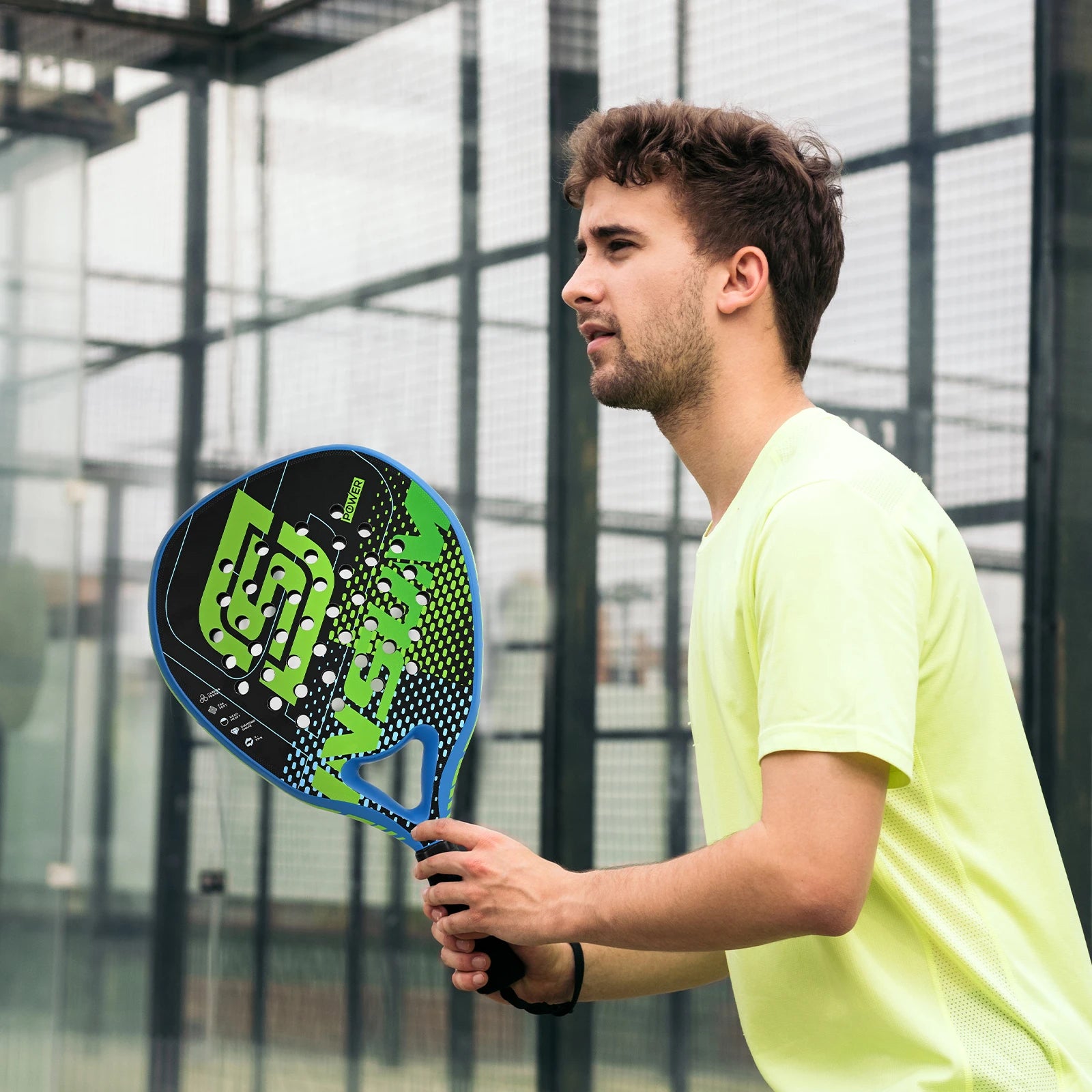 Padel Racket Carbon Fiber Diamond Shape EVA Core Power Control Padel Tennis Racquet for Advanced Players