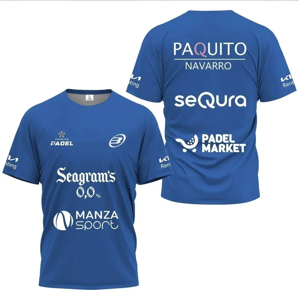 PAQUITO NAVARRO Padel Sports Jersey Short-sleeve Quick-dry Breathable Training T-shirt
