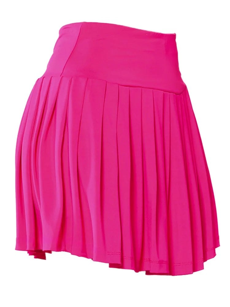High-Waist Sporty  Skirt Women's Marathon Running Skirt Pants Quick-Dry Breathable Fitness Square Dancing Pleated Skirt