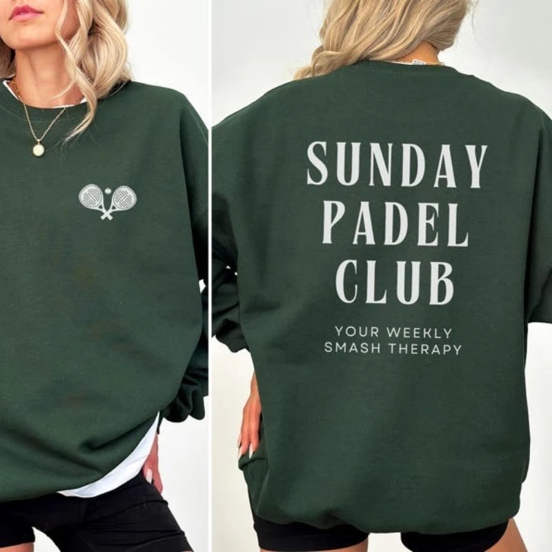 Your Padel Club Sweatshirt (customizable) Sporty Fitness Clothing for Padel Tennis Workout Gym Comfortable & Stylish Back Print