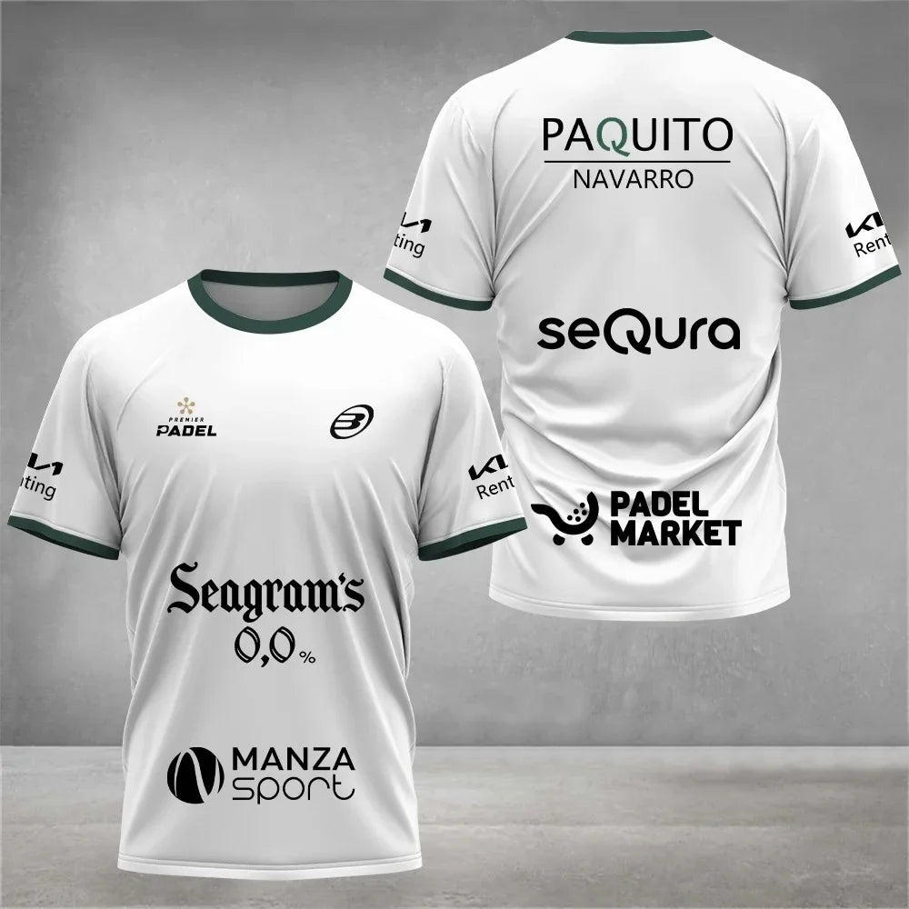 PAQUITO NAVARRO Padel Sports Jersey Short-sleeve Quick-dry Breathable Training T-shirt