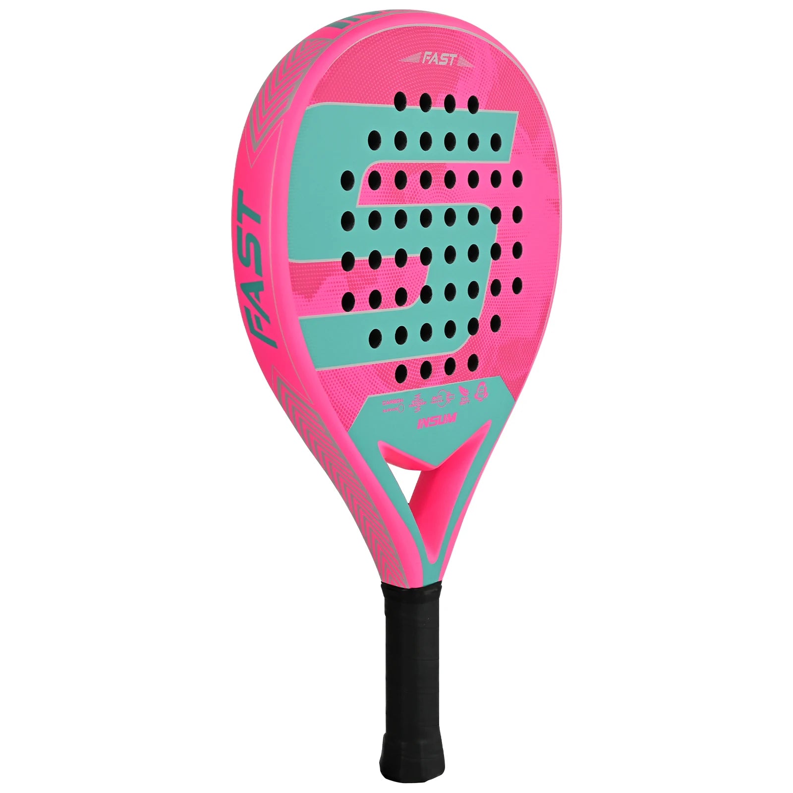 Padel Racket Full Carbon Padel Accessories with EVA Memory for Beginner Padel Tennis Racquets Lightweight Sports Equipment