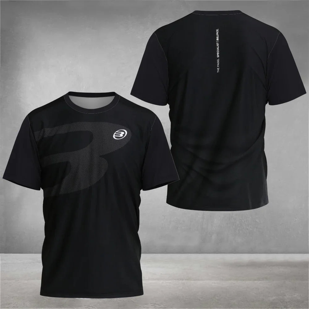 2024 New Padel Element Print Quick-drying Short Sleeve Men's Tennis Breathable Wear Men's Ultra-thin Fitness T-shirt Casual Top
