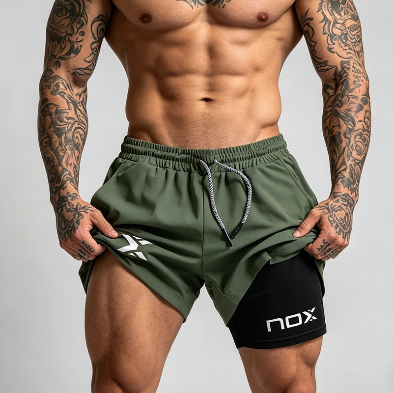 Summer Men's Padel Sports Loose Casual Breathable Shorts Gym Quick Drying Fashion Badminton Pants Running Sportswear Short M-3XL