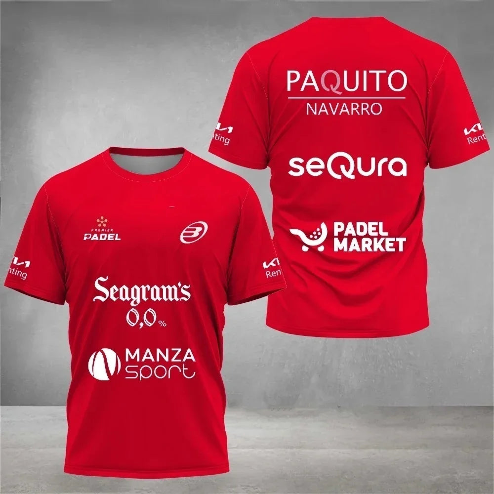PAQUITO NAVARRO Padel Sports Jersey Short-sleeve Quick-dry Breathable Training T-shirt