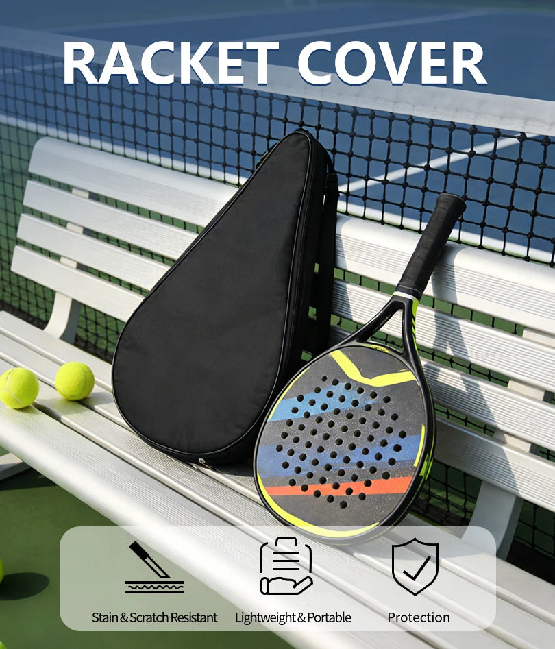 Padel Paddle Racket Bag Cover Waterproof Large Capacity Tennis Shoulder Bags Suit For Various Tennis Racket Carbon Fiber Racquet