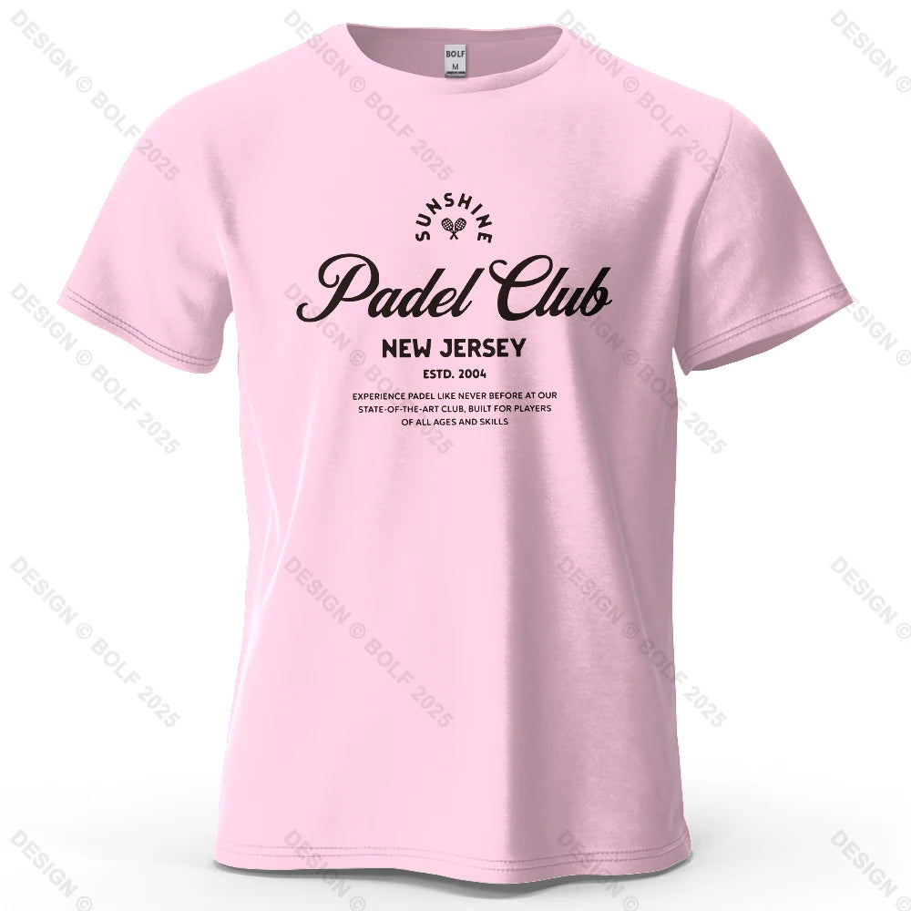 Padel Club Tee Printed Men's T-Shirt 100% Cotton Oversized Classic Graphic Tees for Women Tops Tees Casual Streetwear
