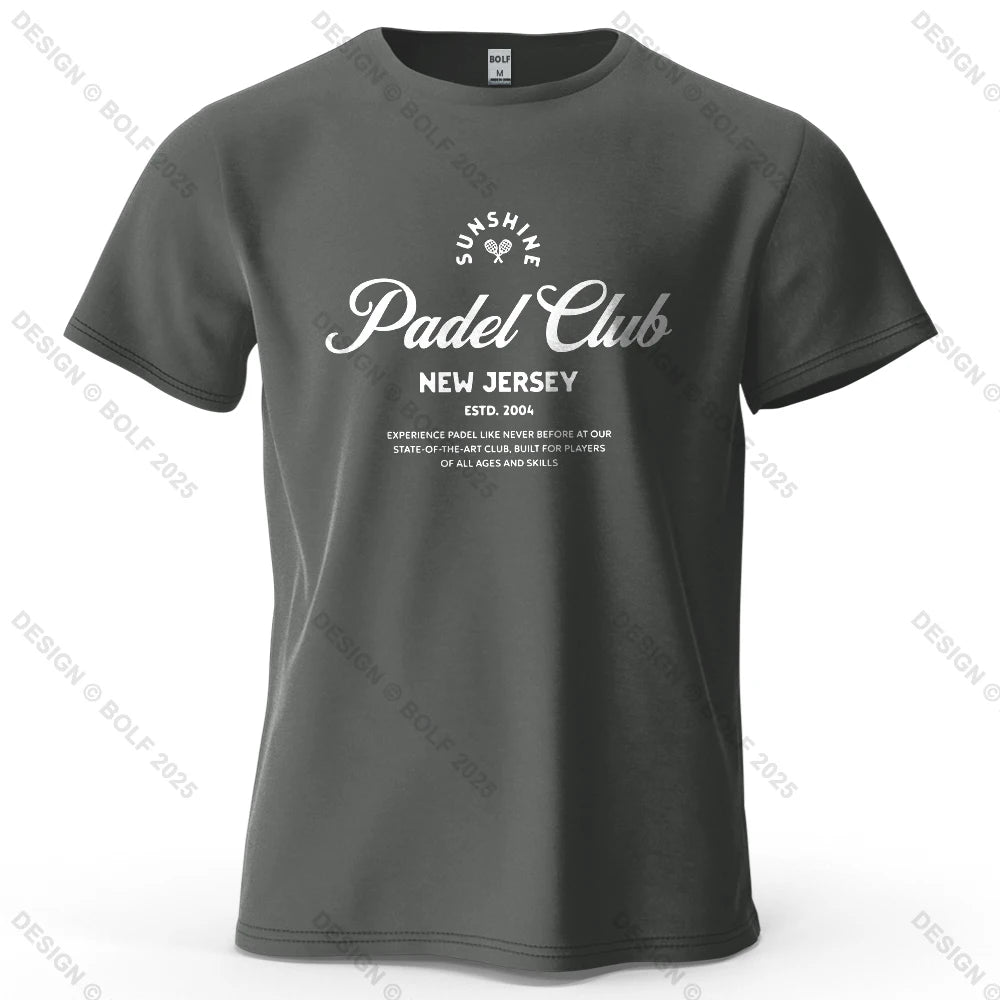 Padel Club Tee Printed Men's T-Shirt 100% Cotton Oversized Classic Graphic Tees for Women Tops Tees Casual Streetwear